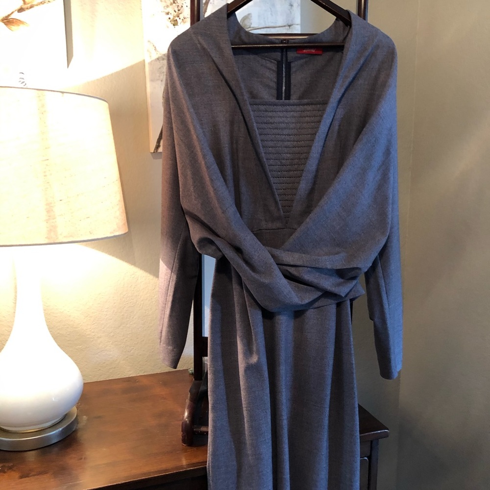 Grey Brioni Virgin Wool Dress.
